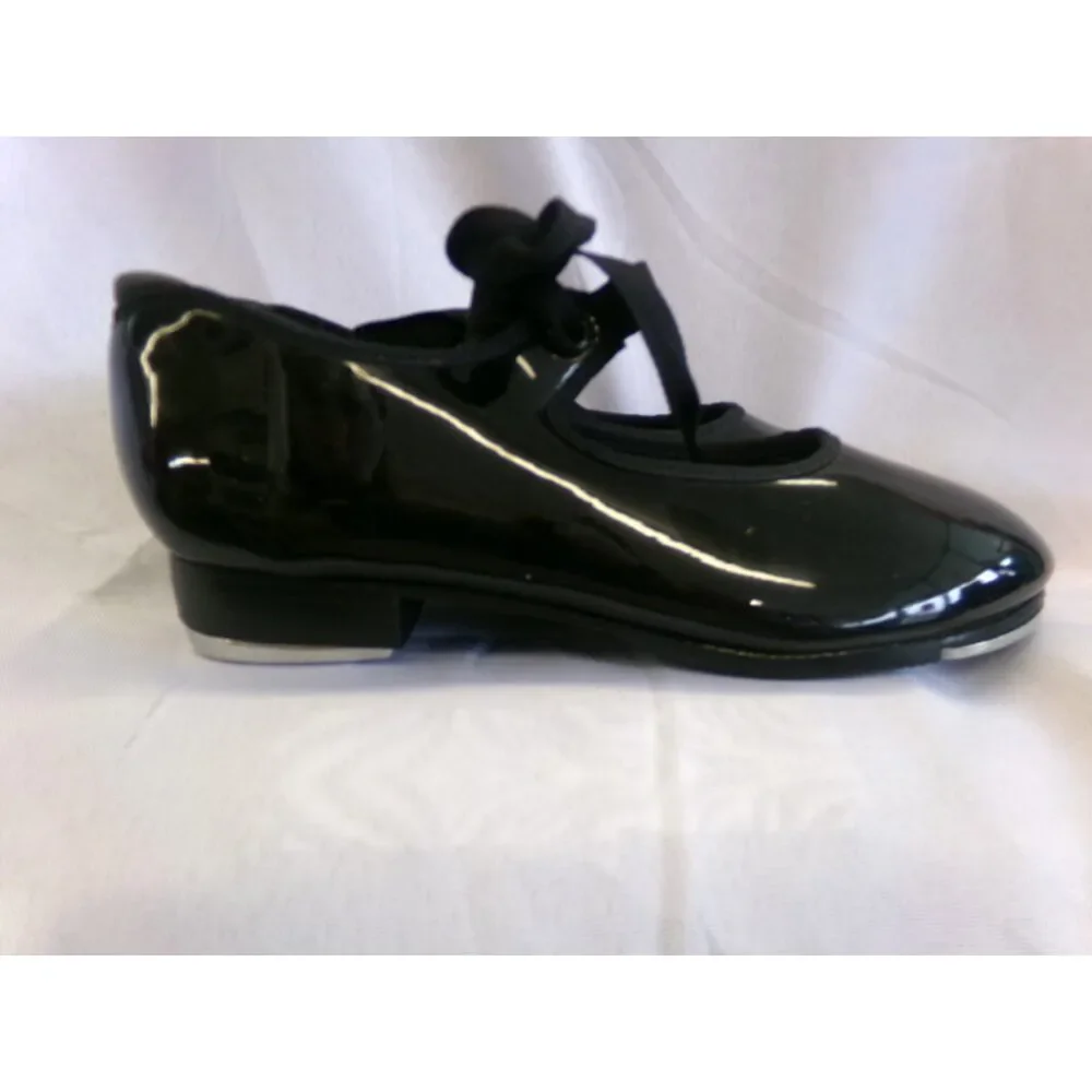 Pre-Owned Dance Tap Shoes Capezio Big Kids 1W Tyette Man Made Elastic Student